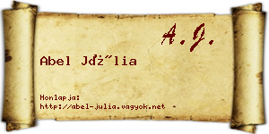 Abel Júlia névjegykártya