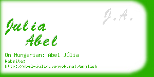 julia abel business card